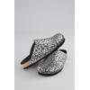 Clog ANISTON SHOES, Damen, Gr. 36, silber (anthrazit, silberfarben), Filz, Glitzermuster, klassisch, Schuhe, Clog, Hausschuh, Homeslipper - NEUE KOLLEKTION