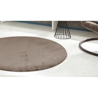 Teppich PADIRO "Rabbit Light 525", grau (taupe), H:26mm Ø:160cm, Polyester, Teppiche Image