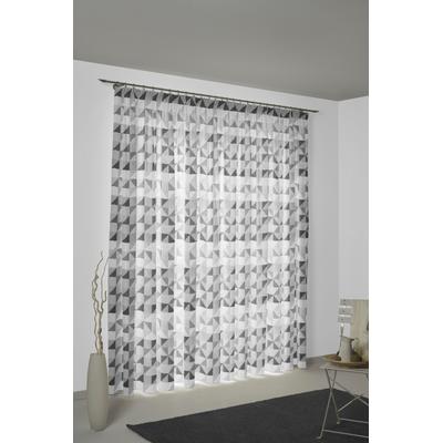 Vorhang WIRTH "Berlare", grau (dunkelgrau), B:132cm H:285cm, Baumwolle, Polyester, Gardinen, nach Maß Image