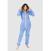 Jumpsuit MONIZ, Baby, Gr. S, EURO-Größen, weiß (hellblau, weiß), 80% Baumwolle, 20% Polyester, casual, lang, Langarm, Overalls, mit kuscheligem Komfort