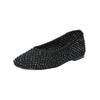 Ballerina STEVE MADDEN "STEVE MADDEN Ballerinas Textil", Damen, Gr. 41, schwarz, Textil, casual, Schuhe