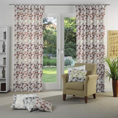 Vorhang WIRTH "Berlare", orange (terra), B:132cm H:185cm, Baumwolle, Polyester, Gardinen, nach Maß Image