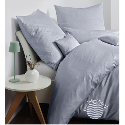 Bettwäsche JANINE "Interlock-Jersey59000 3", grau (platin), B/L: 135cm x 200cm, , Interlock-Jersey, B/L: 80cm x 80cm, Interlock-Jersey, Obermaterial: 100% Baumwolle, Bettwäsche, mit Reissverschluss Image