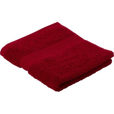 Handtuch GÖZZE "New York", rot (bordeaux), B:50cm L:100cm, Frottier, Obermaterial: 100% Baumwolle, Handtücher (Packung), im Set, moderne Uni-Farben, mit strukturierter Borte, reine Baumwolle Image