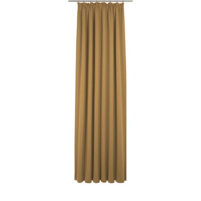 Vorhang ADAM "Uni Collection", gelb (curry), B:142cm H:245cm, Baumwolle (Bio-Baumwolle), Gardinen, aus 100% Bio-Baumwolle, Kräuselband (1 St) Image