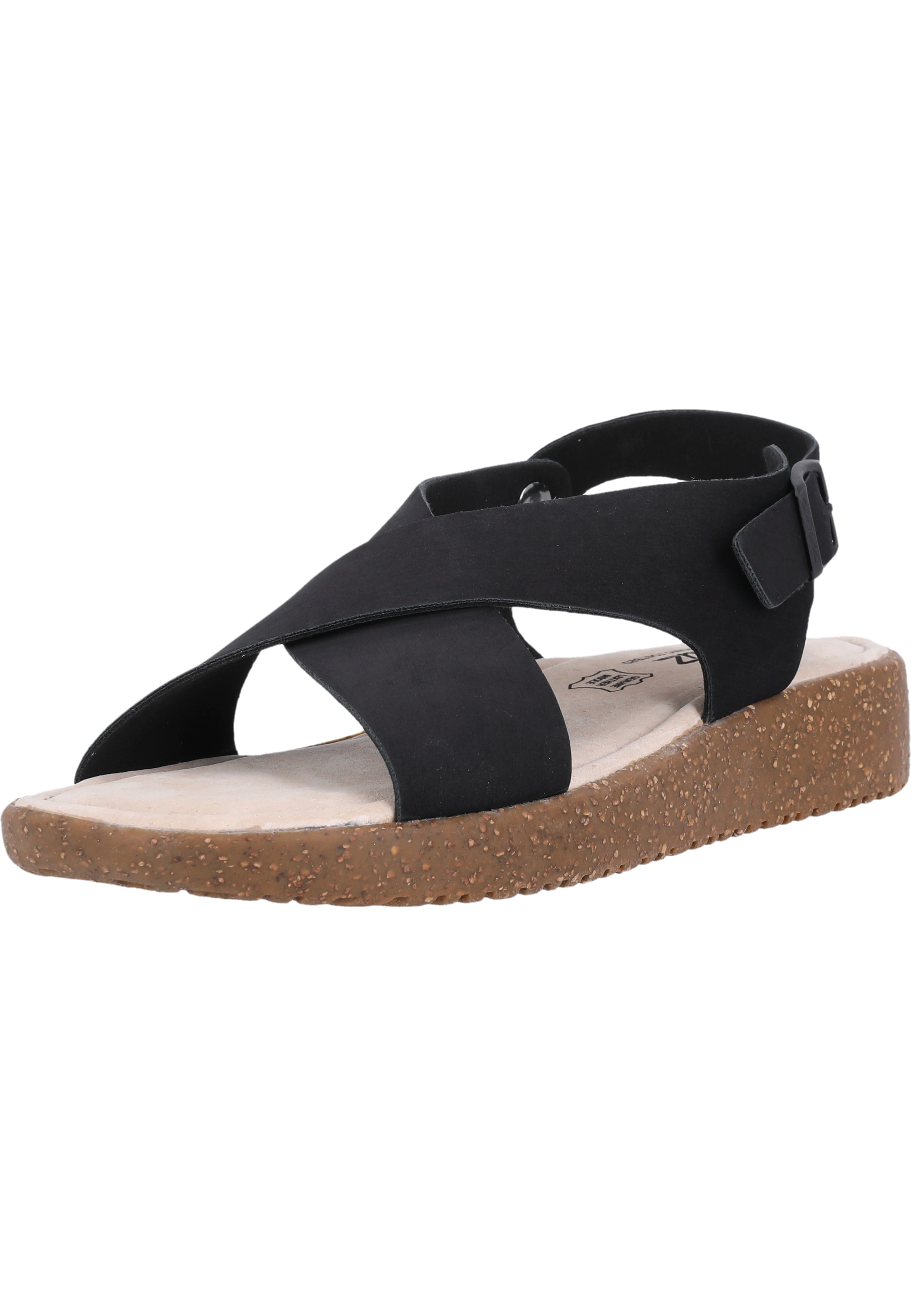 Sandale CRUZ "Bellevira", Damen, Gr. 40, schwarz, Polyurethane, Rindsleder, Schuhe, mit extra komfortablem Fußbett