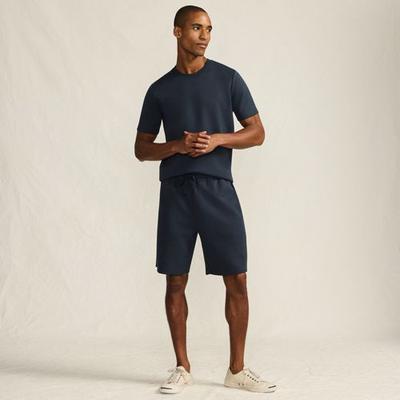 Luxe Shorts, Men, size: 32-34, regular, Blue, Cotton/Polyester/Poly-blend, by Lands' End