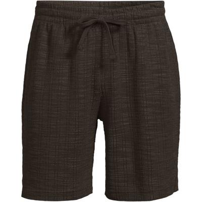 Textured Pull-on Shorts, Men, size: 44-46, regular, Brown, Cotton/Polyester, by Lands' End