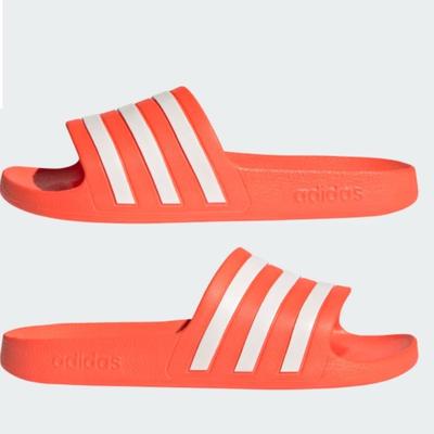 Adidas Shoes | Adidas Adilette Aqua Slide Sandals- Solar Red/Cloud | Color: Orange/White | Size: 8