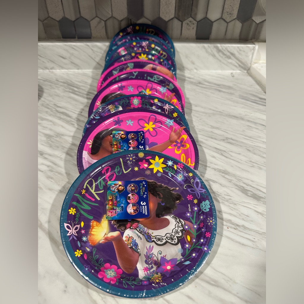Disney Party Supplies | Disney Purple And Blue Disposable Tableware 80 Plates | Color: Blue/Purple | Size: Os