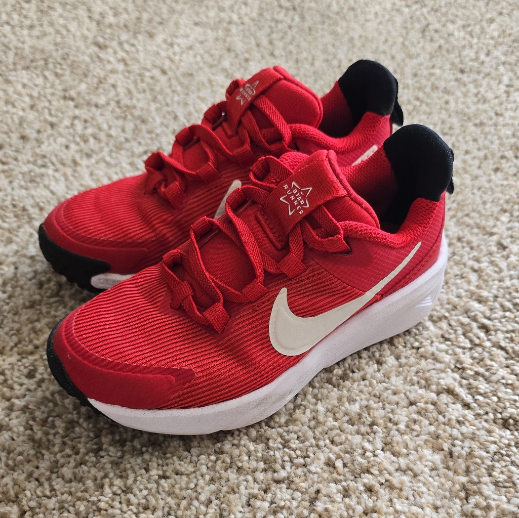 Nike Shoes | Boys Red And White Nike Sneakers | Color: Red/White | Size: 12b