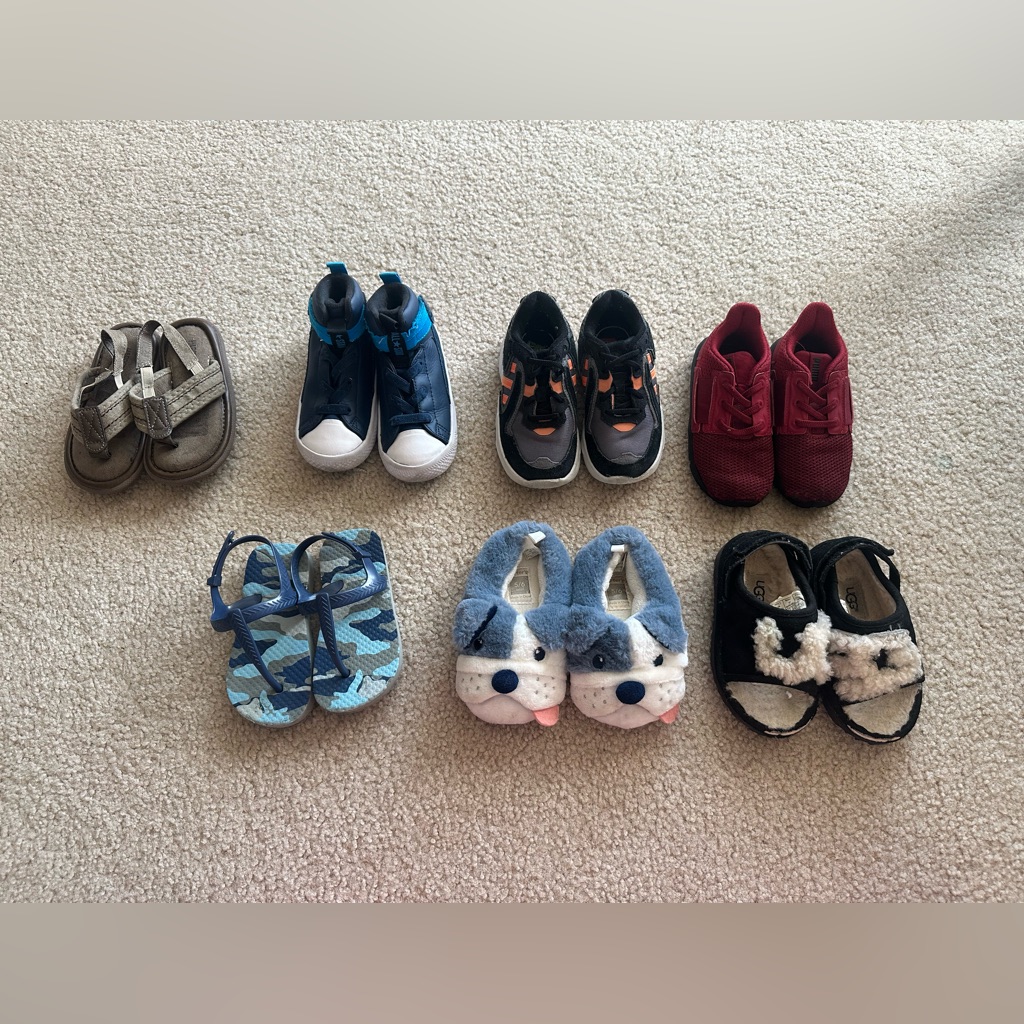 Adidas Shoes | Adidas Puma Ugg Kids Toddlers Boys Sandals Sneakers Shoes Bundles | Color: Black/Blue | Size: 8b