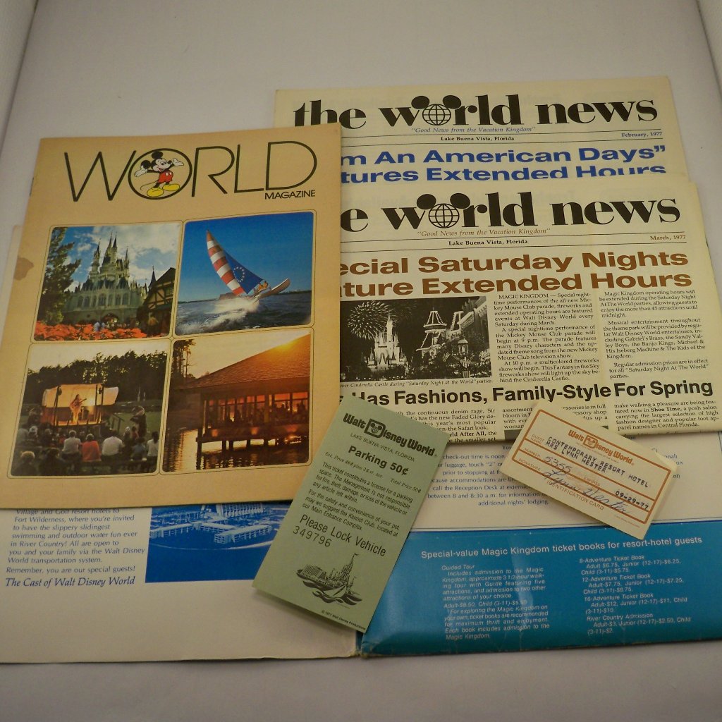 Disney Design | Disney World Magazine, Newspapers, Other Vintage 1977 *Ephemera | Color: Blue/Tan | Size: Os