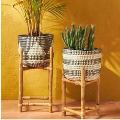 Anthropologie Accents | Woven Jahala Boho Rattan Like Peasant Chic Farm Art Deco Decor Plant Stand | Color: Brown/Tan | Size: Os