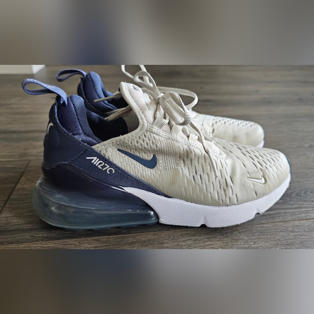 Nike Shoes | Women's Nike Air Max 270 Shoes - Cream And Blue | Color: Blue/Cream | Size: 6