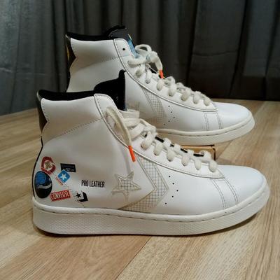 Converse Shoes | Converse Gsb Pro Leather Hi Kids Sneaker Sz 6 White Lace Up 272446c | Color: White | Size: 6bb