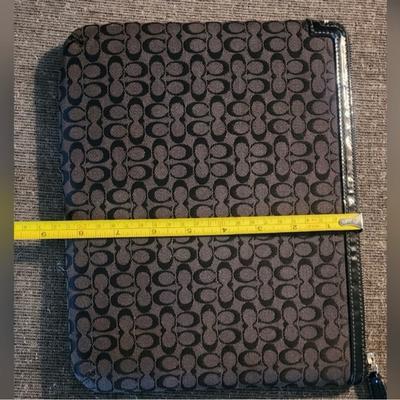Coach Tablets & Accessories | Coach Black And Gray Patterned Zip Portfolio/Ipad Case | Color: Black/Gray | Size: Os