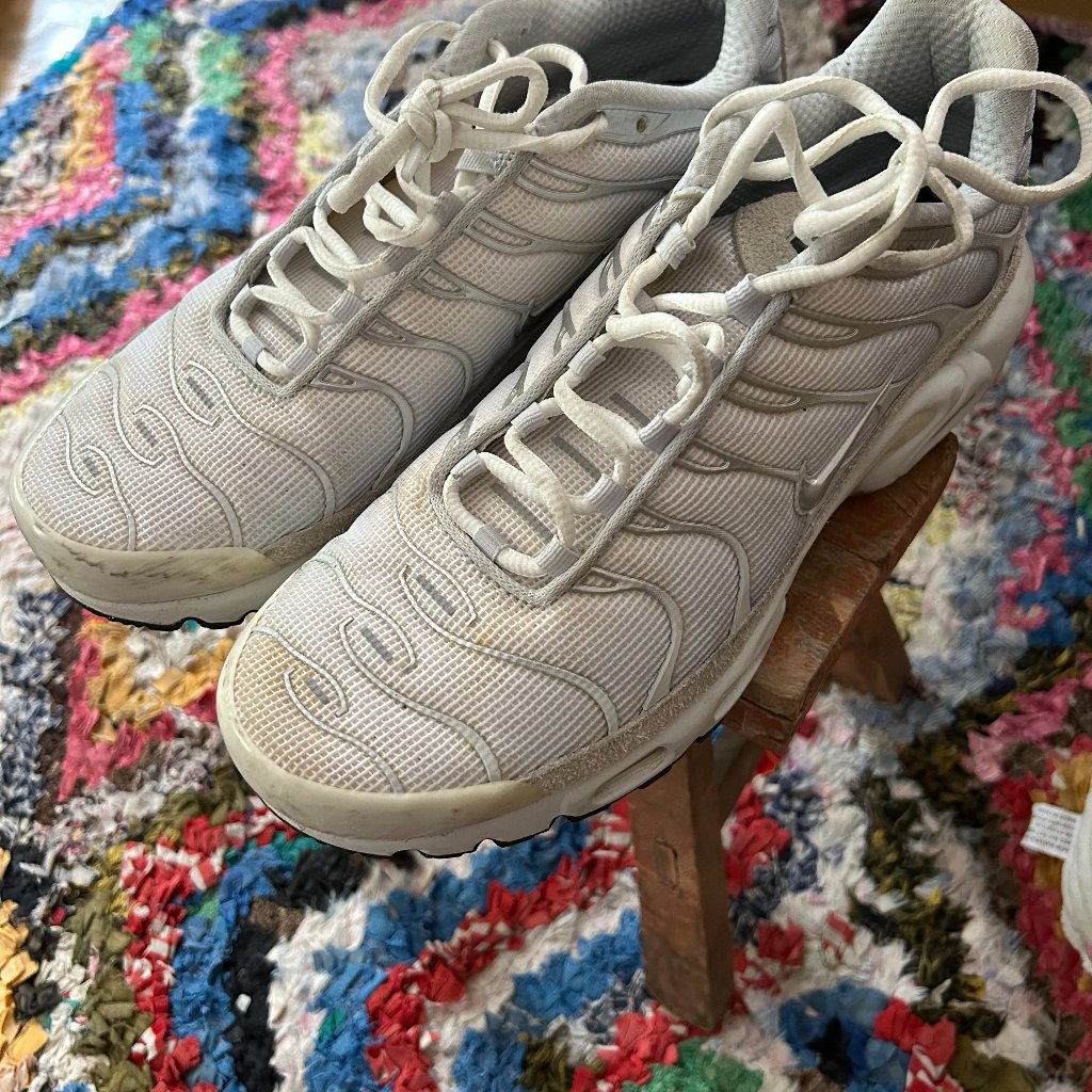 Nike Shoes | White Nike Tn Plus Trainers | Color: White | Size: 10