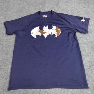 Under Armour Shirts | Under Armour Batman Shirt M Blue Loose Heat Gear Camouflage | Color: Blue | Size: M
