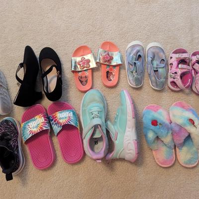 Disney Shoes | Girls Sandals Dance Sneakers Slippers Water Shoes Disney Puma Adidas In Motion | Color: Blue/Pink | Size: 9g