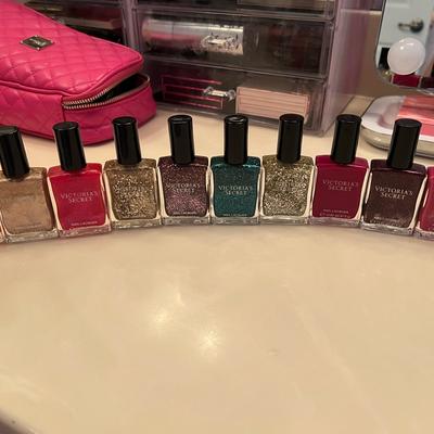Victoria's Secret Makeup | 10 Victoria's Secret Vibrant Nail Polish Collection New!!! | Color: Gold/Pink | Size: Os