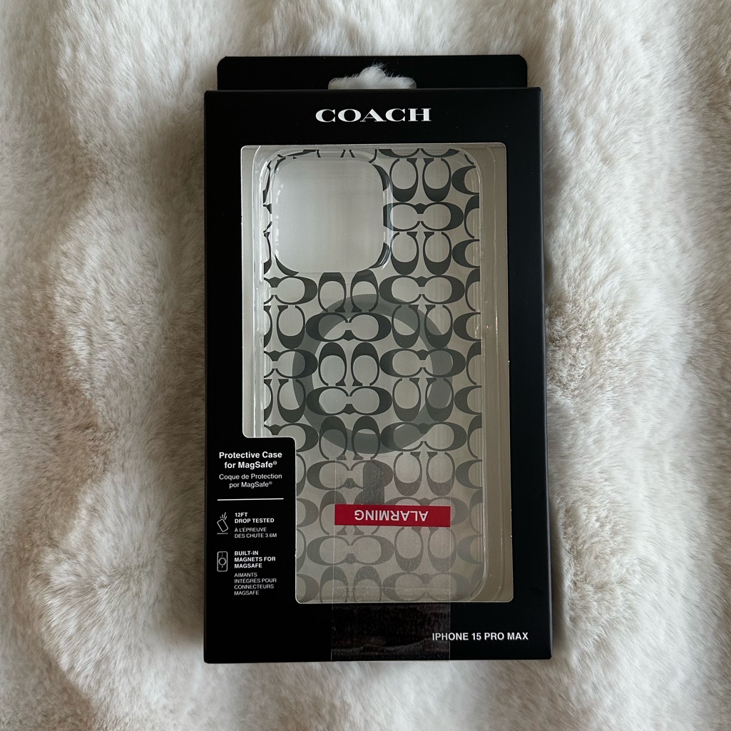 Coach Cell Phones & Accessories | Coach | Iphone 15 Pro Max Signature Monogram Phone Case! | Color: Black/Gray | Size: Iphone 15 Pro Max