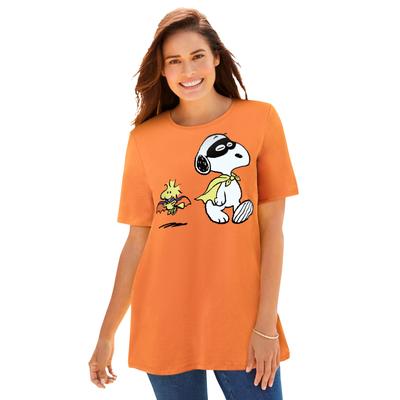Plus Size Women's Peanuts Snoopy Costume Halloween Tee by ellos in Orange Costume (Size 6X)
