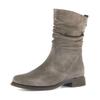 Stiefel GABOR "Genua", Damen, Gr. 40, grau (taupe), Veloursleder, unifarben, klassisch, Schuhe, Blockabsatz, Kurzstiefel, mit Innenreißverschluss
