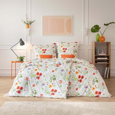 Bettwäsche ESTELLA "Mireille", bunt (multicolor), B/L: 135cm x 200cm, Mako-Interlock-Jersey, B/L: 80cm x 80cm, Mako-Interlock-Jersey, Obermaterial: 100% Baumwolle, Bettwäsche Image