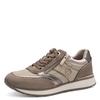Keilsneaker TAMARIS, Damen, Gr. 41, grau (taupe kombiniert), Veloursleder, Textil, Lederimitat, kontrastfarbene Details, sportlich, Schuhe, Freizeitschuh, Halbschuh, Schnürschuh mit Kontrastbesätzen
