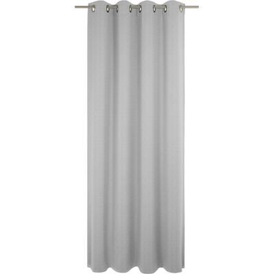 Vorhang WIRTH "Sunday", grau (hellgrau), B:142cm H:325cm, Baumwolle, Polyester, Gardinen, nach Maß Image