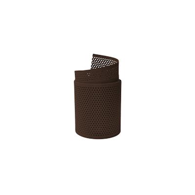 zaun|zu® Sichtschutz Rille Gelocht 20 Prozent PP Streifen Braun 2,55m Image