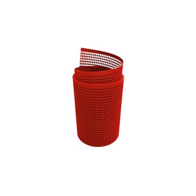 zaun|zu® Sichtschutz PP Premium Gelocht 30 Prozent Streifen Rot 2,55m Image