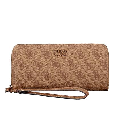 Guess Geldbörse Brenton 4G-Logo mit Griffschlaufe Latte Braun Damen Image