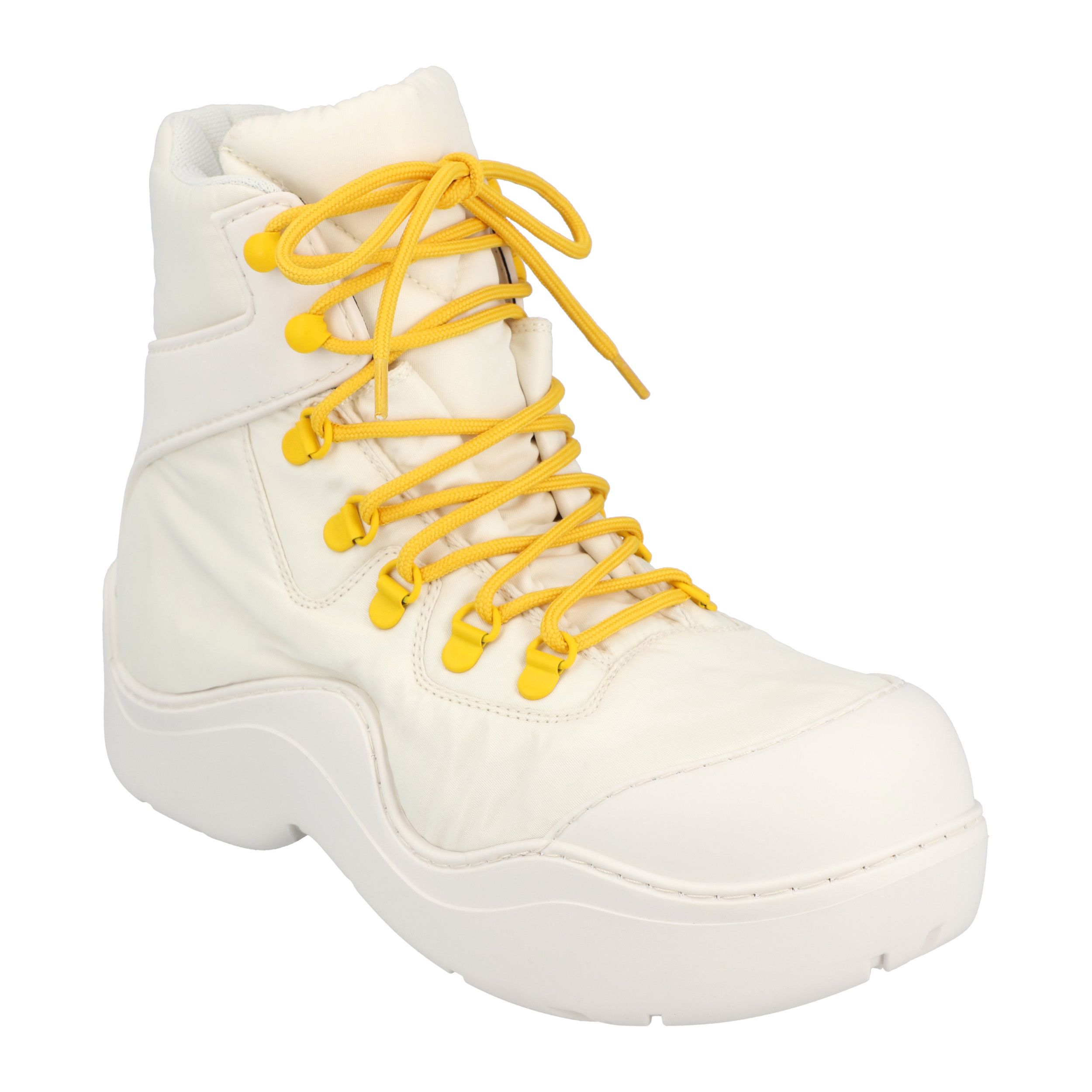 Bottega Veneta Puddle Bomber Boot aus Nylon in Weiß Image