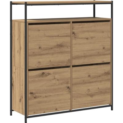 Schuhschrank mit 4 Klappen-Armen Artisan Eiche 100x34x112 cm Vidaxl Image