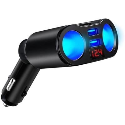DC 5V 3.1A Abs Dual USB Ladegerät 2-Wege Auto Zigarettenanzünder Splitter Adapter Image