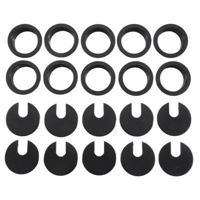10 pcs 35 mm schwarze Kabeldurchfuehrung Kabeldurchlass Schreibtisch Tisch aus Draht Image
