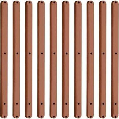Packung mit 5 Paar Schubladenführungen aus Kunststoff für Schubladen, 298 mm, Braun - Lablanc Image