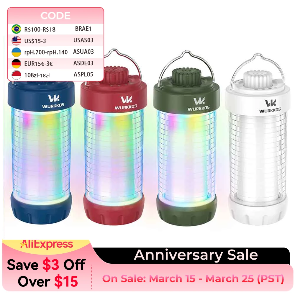 Wurkkos CL01 Mini RGB 360 ° Taschenlampe, 550 Lumen, 21700 wiederaufladbare LED-Taschenlampe, Campinglampe, Powerbank, wasserdicht