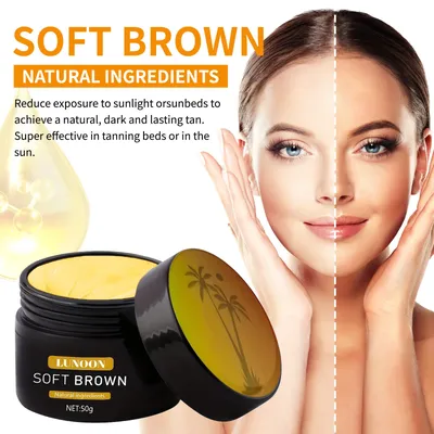 LUNOON SOFT BROWN 50g Natural Self-Tanning Balm – Safe for All Skin Types, Quick & Even Tan, No Harsh Chemicals