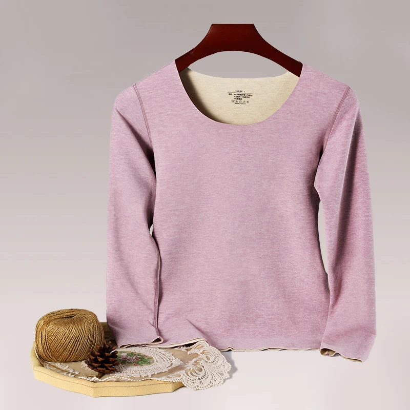 Damen-Thermounterwäsche tragen nahtlose Damen-Herbstkleidung mit einer dicken Basis von Kaschmir-Herbst Image