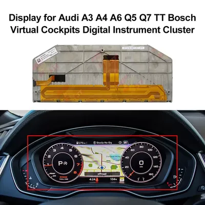 12,3-Zoll-LCD-Display für Audi A3 A4 A4L A5 A6 A6L A8L Q5 Q5L Q7 TT Bosch Virtual Cockpits Instrumentencluster Pixel Reparatur Image