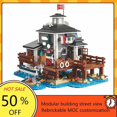 2419PCS Harbormaster der Büro Modulare MOC Kreative street view Modell Bausteine Architektur DIY Bildung Montage Geschenke Image