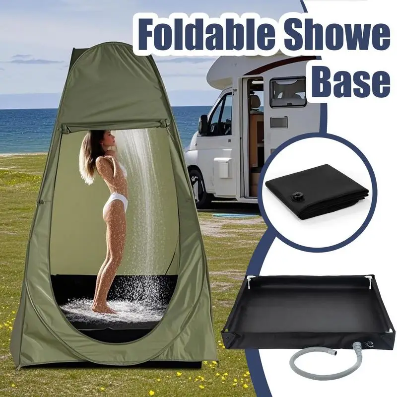 1pc Faltbare Dusche Basis Outdoor Zelt RV Camping Markise Dusche Tablett Tragbare Dusche Pan Dusche Basis für Camping Reisen