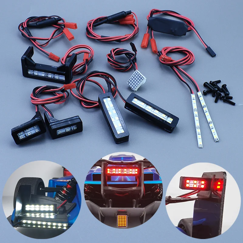 Für 1/7 ARRMA LIMITLESS F1 Geschwindigkeit Bash Roller Drift Auto LED Simulation Rücklicht Pilot Licht Scheinwerfer Teile Image