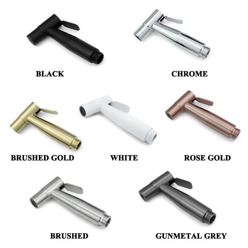 Weiß Edelstahl Handheld Tragbare Windel Bidet Toilette Shattaf Sprayer Badezimmer Bidet Duschkopf Douche Düse Rose Gold
