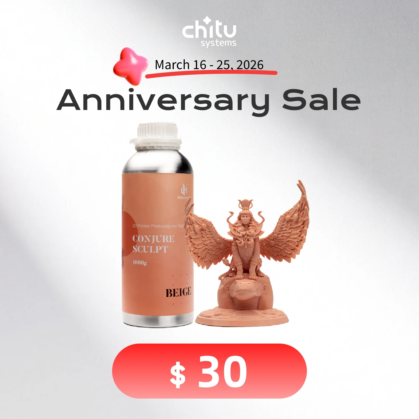 Conjure Sculpt 405 nm UV-Photopolymerharz Jamg He für Elegoo/Anycubic/Creality SLA LCD 3D-Drucker Chitu-Systeme Image