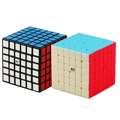 Q i Cube 4x4 5x5 6x6 7x7 Zauberwürfel Q i professioneller Speedcube Schwarz und Aufkleber Mofang J i Speed Puzzle Spielzeug Image