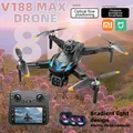 Xiaomi V188 MAX Drone 8K HD Antenna Professionale Doppia Fotocamera Flusso di Luce Brushless 5G WIFI Pieghevole Quadcopter Dron giocattoli MIJIA